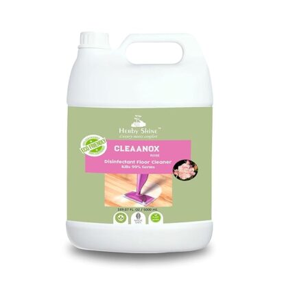 HerbyShine Rose CLEAANOX Floor Cleaner | 5L Disinfectant Liquid | Kills Germs & Viruses | Removes Tough Stains | Bathroom & Surface Cleaner